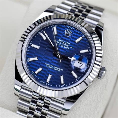 rolex datejust 41 blue motif jubilee|Rolex wimbledon 41mm jubilee.